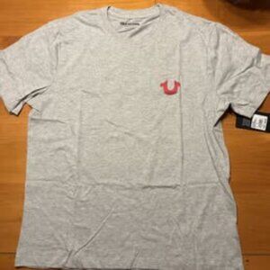 NWT True Religion Heather Grey Buddha Logo SS Tee XL
